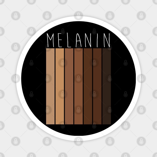 Melanin  - Pretty Brown Skin Magnet by Buff Geeks Art